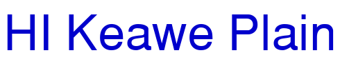HI Keawe Plain 字体